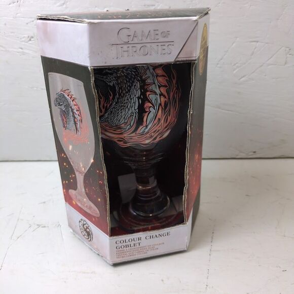 NIB Game of Thrones House of The Dragon Color Change Goblet Glass - Picture 1 of 7